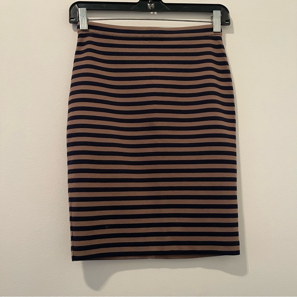 Club Monaco Brown and Tan Pencil Skirt Knee-Length